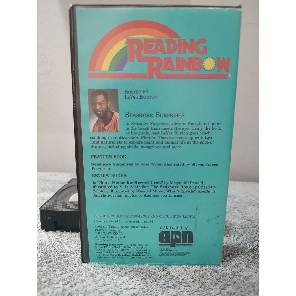 Reading Rainbow Seashore Surprises Beach Nature Educational Sw Florida VHS Tape
